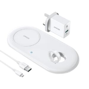 Anker PowerWave+ Watch Charging Pad with Adapter White Anker PowerWave+ Watch Charging Pad with Adapter White